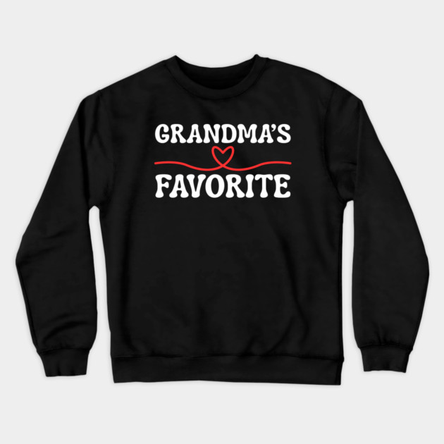 Grandma's Favorite Crewneck Sweatshirt by Creatifly Graphic Tees