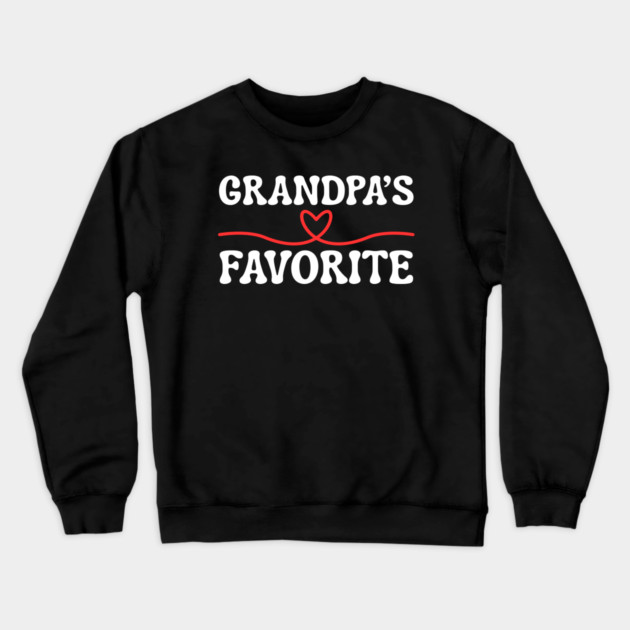 Grandpa's Favorite Crewneck Sweatshirt by Creatifly Graphic Tees