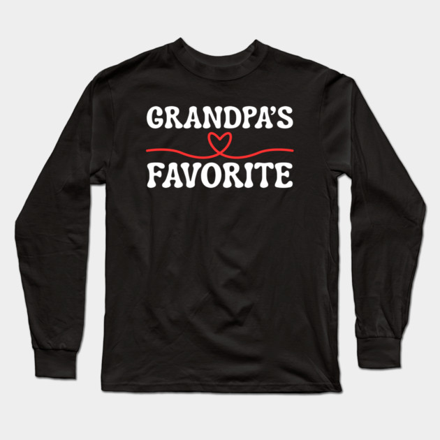 Grandpa's Favorite Long Sleeve T-Shirt by Creatifly Graphic Tees