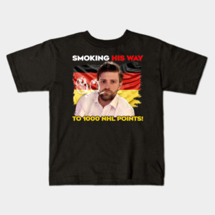 Leon Draisaitl Smoking His Way To 1000 Points Kids T-Shirt