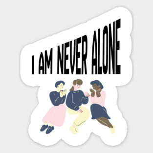 Quiet Faith Together – Minimal Community Illustration Tee Sticker