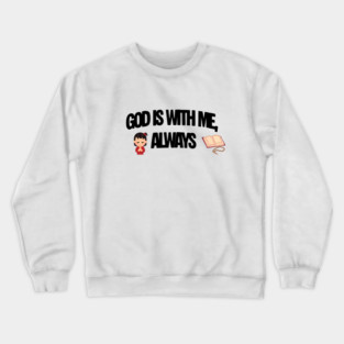 Praying Child Christian Faith Illustration Religious Design Crewneck Sweatshirt