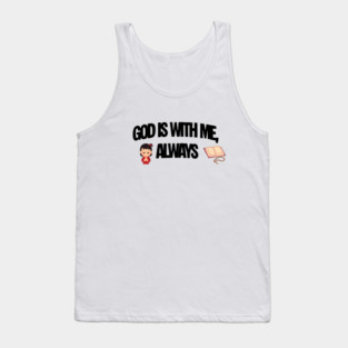 Praying Child Christian Faith Illustration Religious Design Tank Top