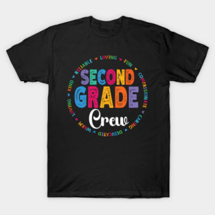 Second Grade Crew Elementary School Teacher Appreciation T-Shirt