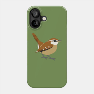 Carolina Wren Songbird Art Phone Case