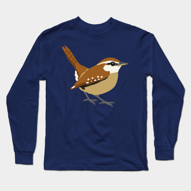 Carolina Wren Songbird Art Long Sleeve T-Shirt by DonWillisJrArt