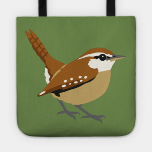 Carolina Wren Songbird Art Tote