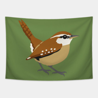 Carolina Wren Songbird Art Tapestry