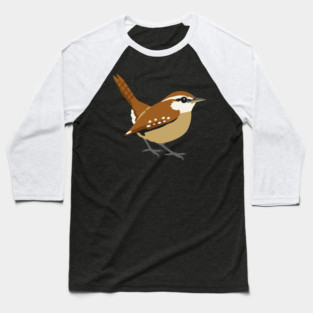 Carolina Wren Songbird Art Baseball T-Shirt