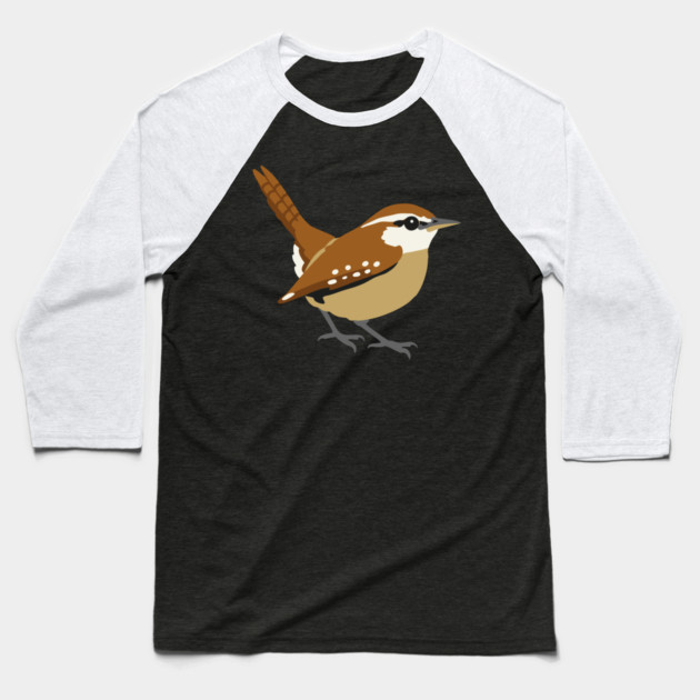 Carolina Wren Songbird Art Baseball T-Shirt by DonWillisJrArt