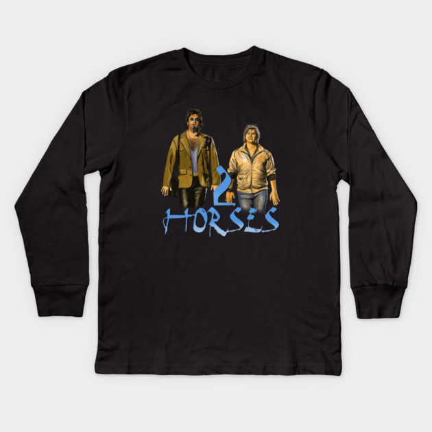 Tim & Eric's Billion Dollar Movie: 2 Horses Kids Long Sleeve T-Shirt by 51Deesigns