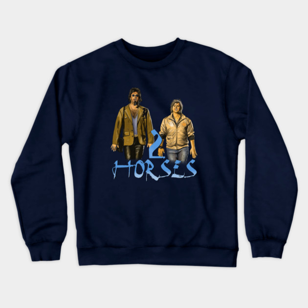 Tim & Eric's Billion Dollar Movie: 2 Horses Crewneck Sweatshirt by 51Deesigns