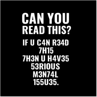 Funny Quote, If U Can Read This, Sarcastic Quote Posters and Art