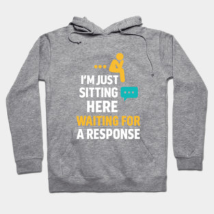 Sarcastic Quote, Im Just Sitting Here Waiting For A Response Hoodie