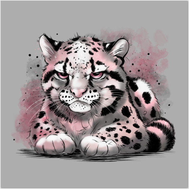 Grumpy Clouded Leopard Wall Art by H. R. Sinclair