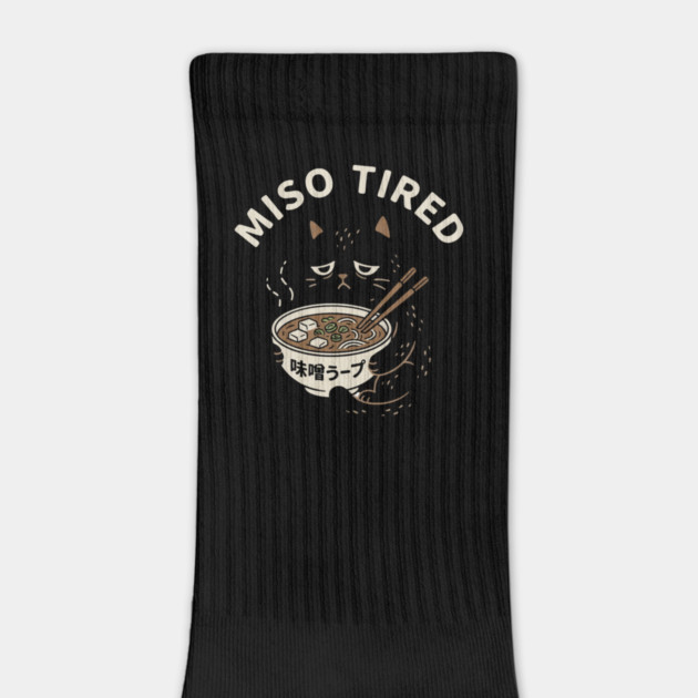 Miso Tired Funny Cat Ramen Pun by ArtistTee ⭐⭐⭐⭐⭐