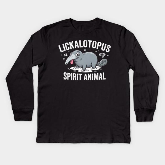 Lickalotopus Is My Spirit Animal Funny Quirky Kids Long Sleeve T-Shirt by ArtistTee ⭐⭐⭐⭐⭐