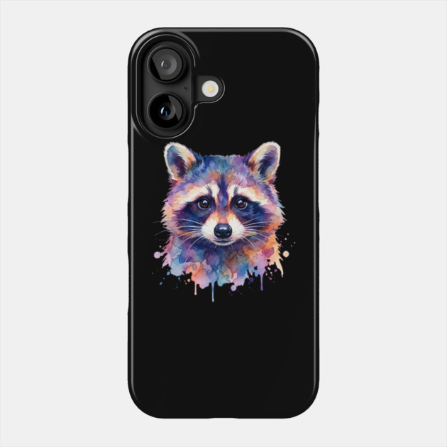 Watercolor Raccoon Painting Animal Lover Gift Phone Case by ArtistTee ⭐⭐⭐⭐⭐