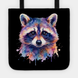 Watercolor Raccoon Painting Animal Lover Gift Tote