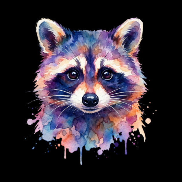 Watercolor Raccoon Painting Animal Lover Gift by ArtistTee ⭐⭐⭐⭐⭐