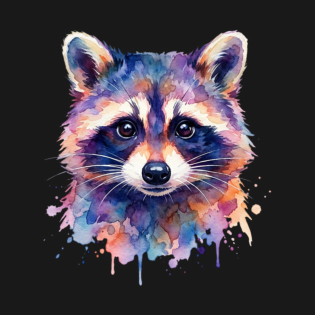 Watercolor Raccoon Painting Animal Lover Gift by ArtistTee ⭐⭐⭐⭐⭐