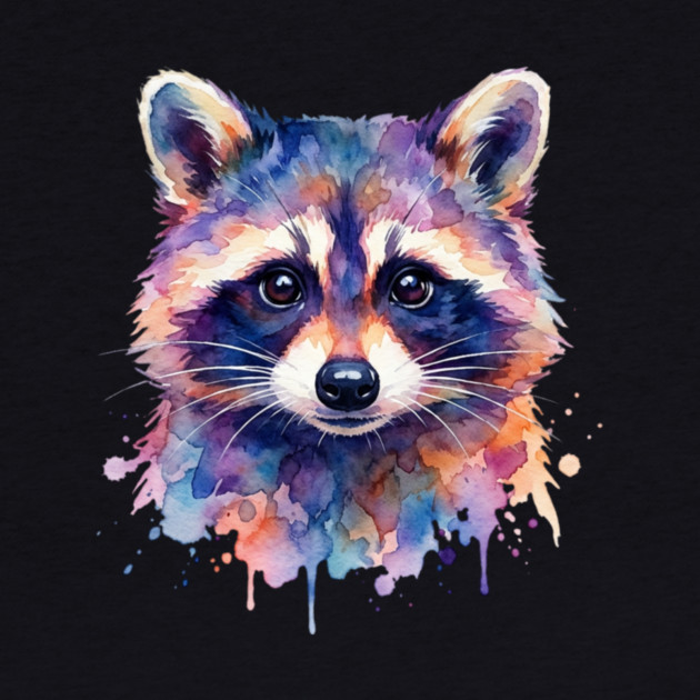 Watercolor Raccoon Painting Animal Lover Gift by ArtistTee ⭐⭐⭐⭐⭐