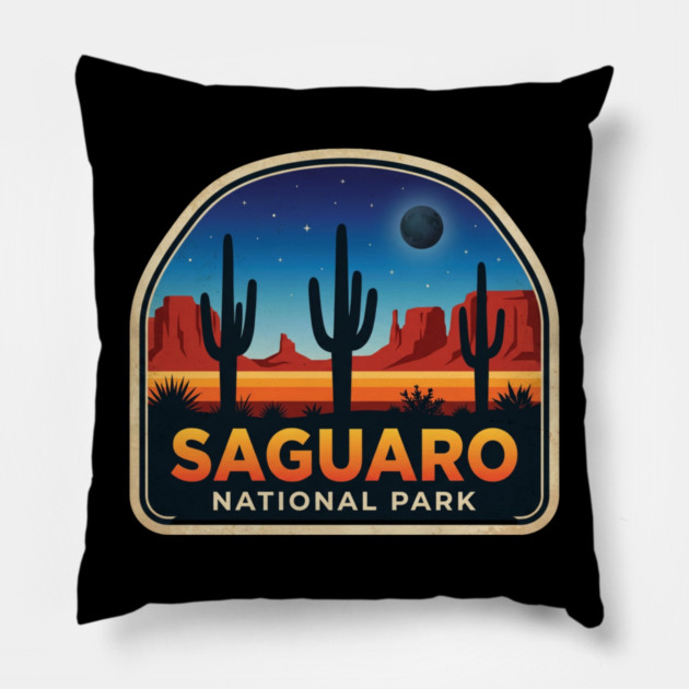 Saguaro National Park Desert Cactus Adventure Travel Pillow by ArtistTee ⭐⭐⭐⭐⭐