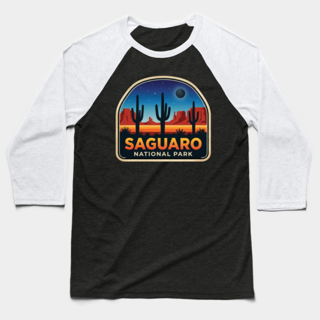 Saguaro National Park Desert Cactus Adventure Travel Baseball T-Shirt by ArtistTee ⭐⭐⭐⭐⭐