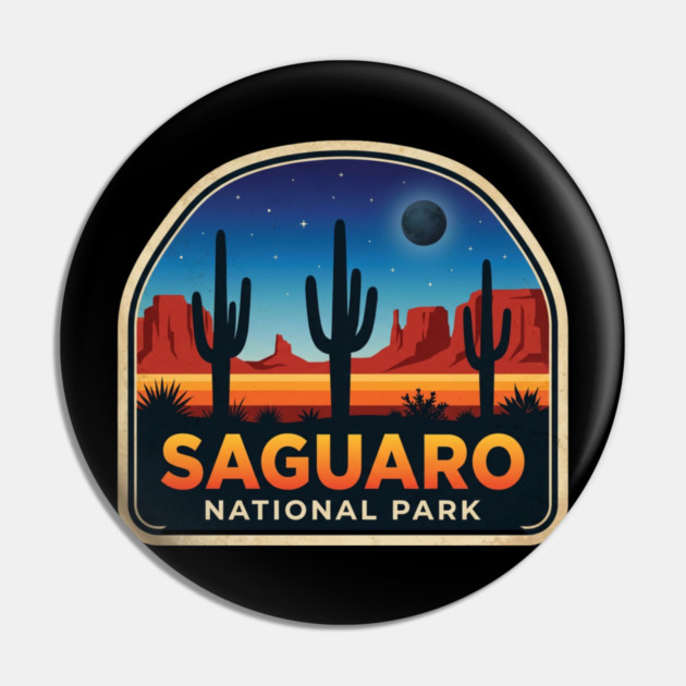 Saguaro National Park Desert Cactus Adventure Travel Pin by ArtistTee ⭐⭐⭐⭐⭐
