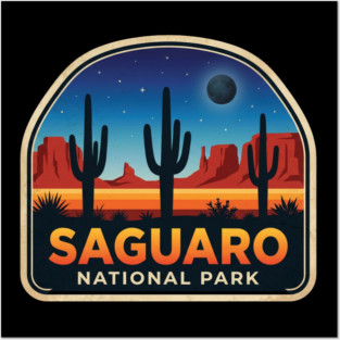 Saguaro National Park Desert Cactus Adventure Travel Posters and Art