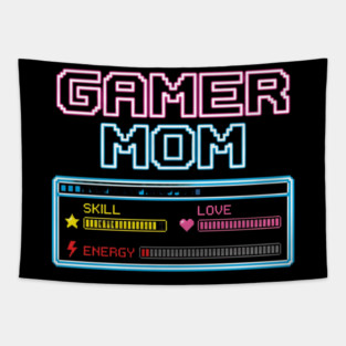 Gamer Mom Skill Love Energy Video Game Mom Tapestry