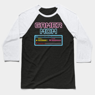 Gamer Mom Skill Love Energy Video Game Mom Baseball T-Shirt
