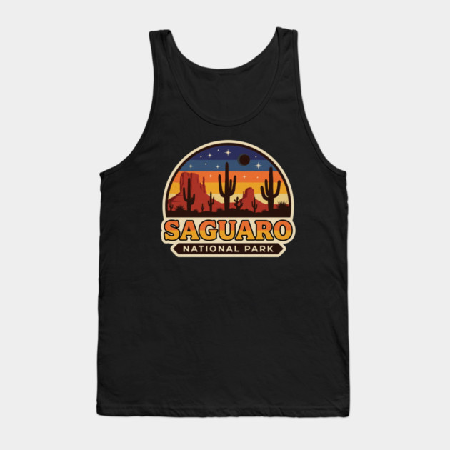 Saguaro National Park Vintage Desert Travel Tank Top by ArtistTee ⭐⭐⭐⭐⭐