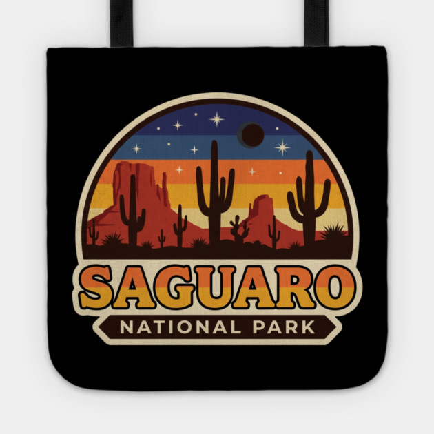 Saguaro National Park Vintage Desert Travel Tote by ArtistTee ⭐⭐⭐⭐⭐