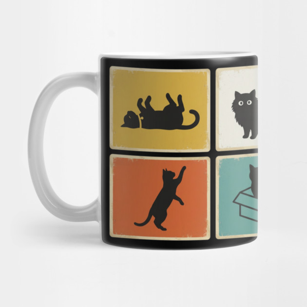 Retro Cat Silhouettes Cat Lover by ArtistTee ⭐⭐⭐⭐⭐