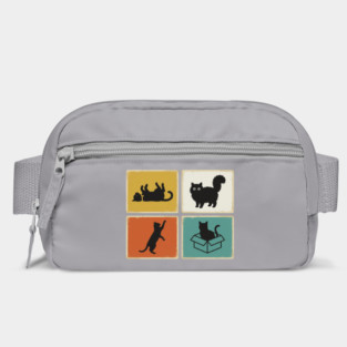 Retro Cat Silhouettes Cat Lover Bag