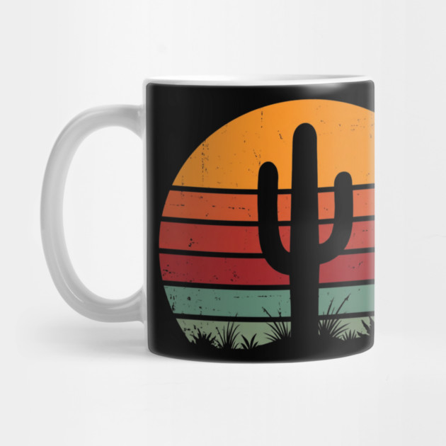 Retro Cactus Sunset Desert Vibes by ArtistTee ⭐⭐⭐⭐⭐