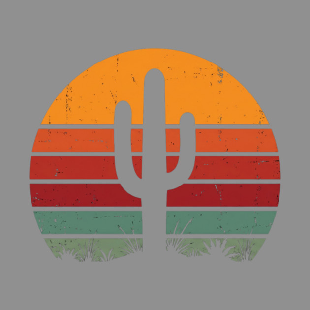 Retro Cactus Sunset Desert Vibes by ArtistTee ⭐⭐⭐⭐⭐