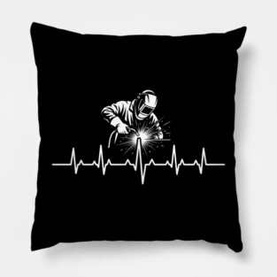 Welder Heartbeat Welding Professional Gift Pillow