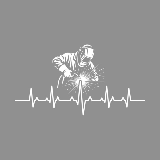 Welder Heartbeat Welding Professional Gift by ArtistTee ⭐⭐⭐⭐⭐