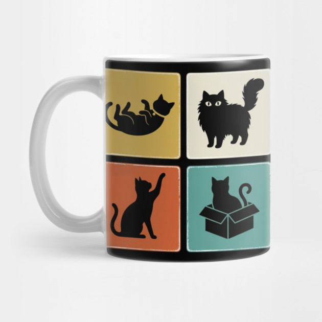 Four Black Cat Silhouettes Cat Lover by ArtistTee ⭐⭐⭐⭐⭐