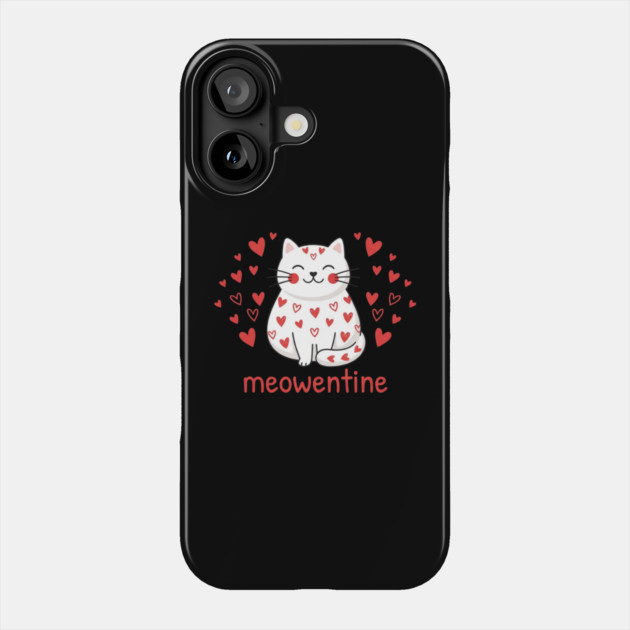 Meowentine Cat Lover Valentine's Day Phone Case by ArtistTee ⭐⭐⭐⭐⭐