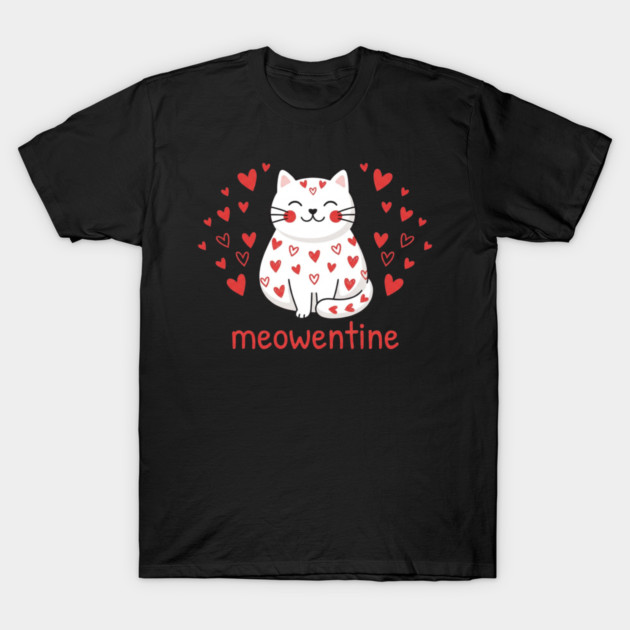 Meowentine Cat Lover Valentine's Day T-Shirt by ArtistTee ⭐⭐⭐⭐⭐