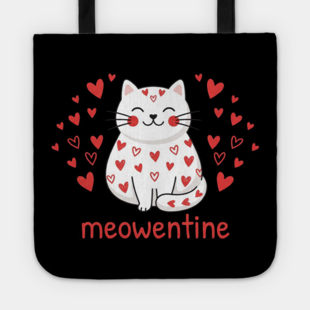 Meowentine Cat Lover Valentine's Day Tote by ArtistTee ⭐⭐⭐⭐⭐