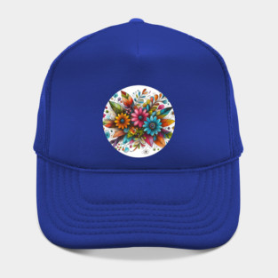 Colorful Flowers Hat
