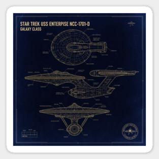 USS Enterprise NCC-1701-D Blueprint Sticker