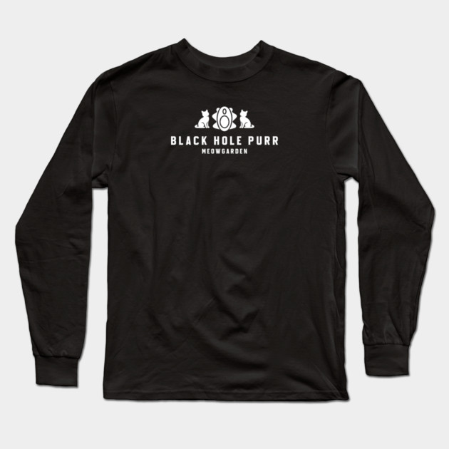 BLACK HOLE PURR Long Sleeve T-Shirt by artslaves
