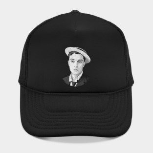 Buster Keaton Digital Distressed Grunge Portrait of The Great Stone Face Hat