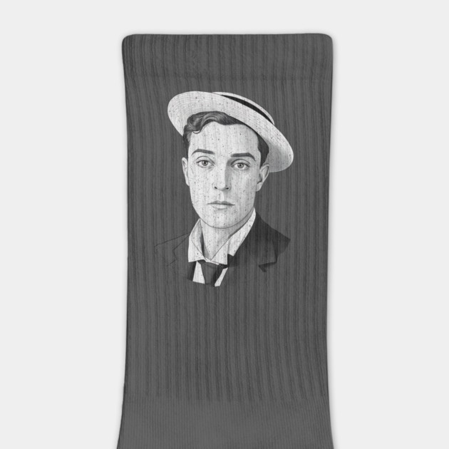 Buster Keaton Digital Distressed Grunge Portrait of The Great Stone Face by Luxinda