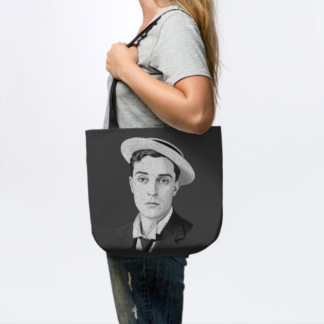 Buster Keaton Digital Distressed Grunge Portrait of The Great Stone Face by Luxinda